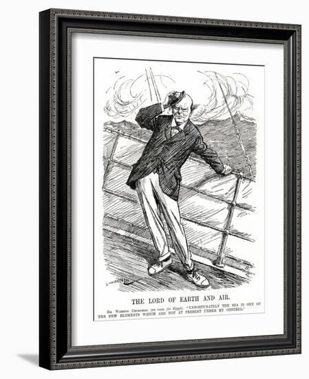 Winston Churchill - Punch Cartoon-L Raven Hill-Framed Art Print