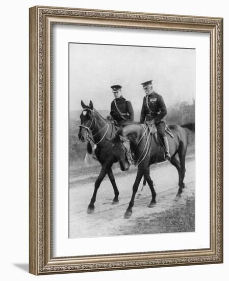 Winston Churchill Resigns His Parliamentary Seat to Return to the Army-null-Framed Photographic Print