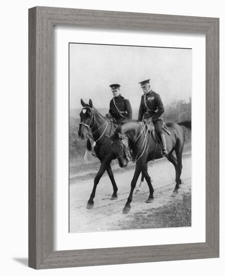 Winston Churchill Resigns His Parliamentary Seat to Return to the Army-null-Framed Photographic Print