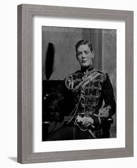 Winston Churchill Serving in British Army-null-Framed Photographic Print