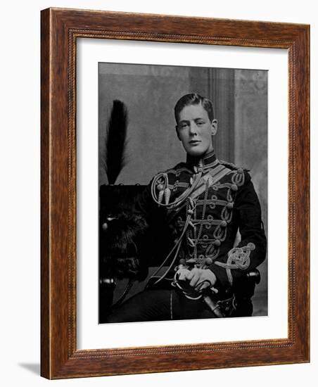 Winston Churchill Serving in British Army-null-Framed Photographic Print