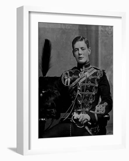 Winston Churchill Serving in British Army-null-Framed Photographic Print