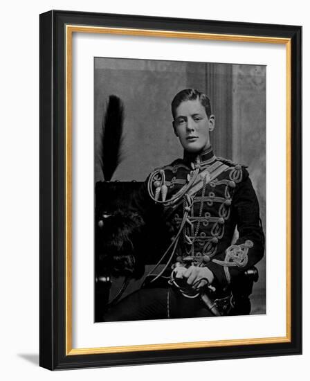 Winston Churchill Serving in British Army-null-Framed Photographic Print