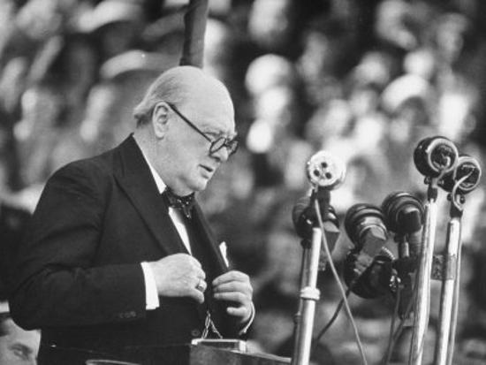 Winston Churchill Speaking At Wolverhampton Football Field Photographic Print Art Com