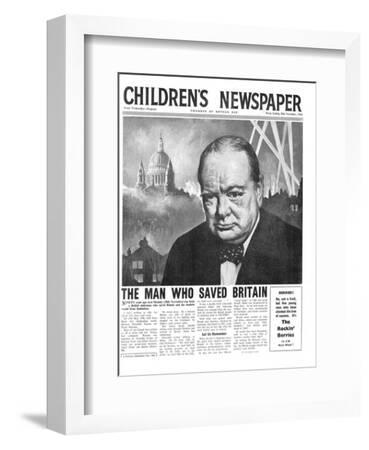 Winston Churchill: the Man Who Saved Britain, Front Page of 'The Children's  Newspaper'' Giclee Print - English School | Art.com