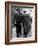 Winston Churchill Walking with General Dwight Eisenhower During Visit to France-null-Framed Premium Photographic Print