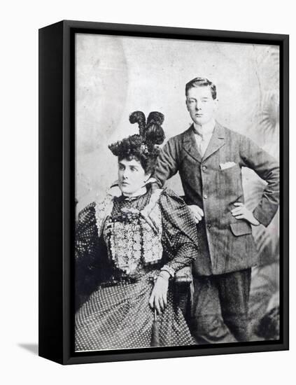 Winston Churchill with His Mother, Lady Randolph Churchill-English Photographer-Framed Premier Image Canvas