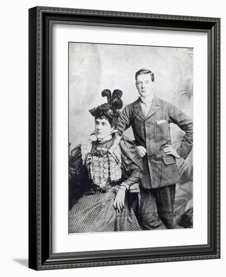 Winston Churchill with His Mother, Lady Randolph Churchill-English Photographer-Framed Giclee Print