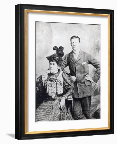 Winston Churchill with His Mother, Lady Randolph Churchill-English Photographer-Framed Giclee Print