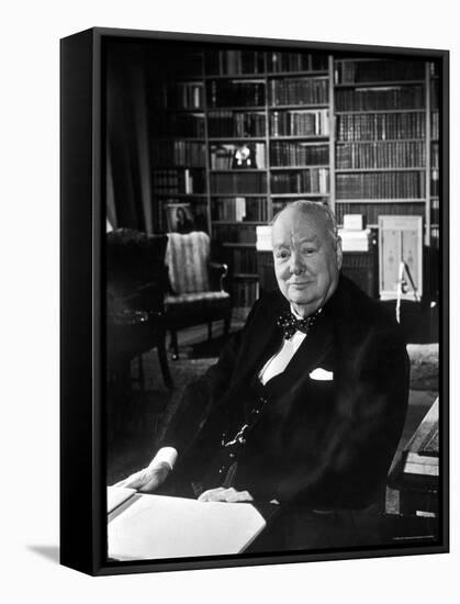 Winston Churchill-Carl Mydans-Framed Premier Image Canvas