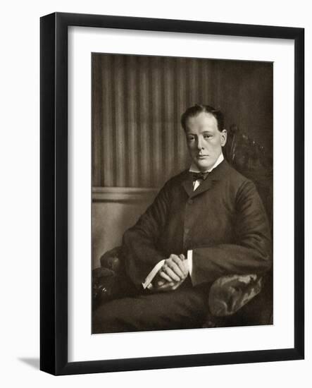 Winston Churchill-Reginald Haines-Framed Art Print