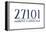 Winston-Salem, North Carolina - 27101 Zip Code (Blue)-Lantern Press-Framed Stretched Canvas