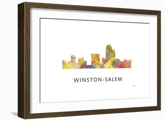 Winston-Salem North Carolina Skyline-Marlene Watson-Framed Giclee Print