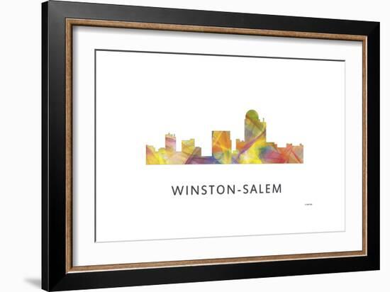 Winston-Salem North Carolina Skyline-Marlene Watson-Framed Giclee Print