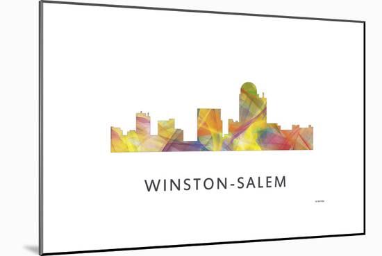 Winston-Salem North Carolina Skyline-Marlene Watson-Mounted Giclee Print