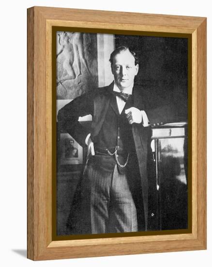 Winston Spencer Churchill in 1904-English Photographer-Framed Premier Image Canvas
