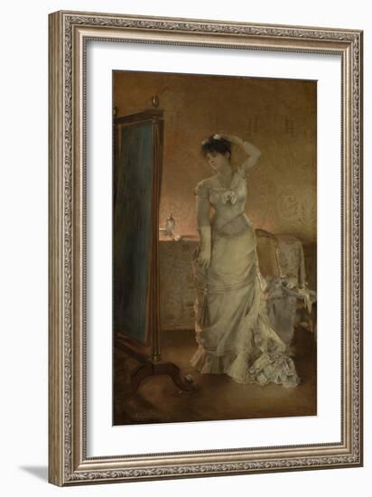 Winter, 1877 (Oil on Canvas)-Alfred Emile Stevens-Framed Giclee Print