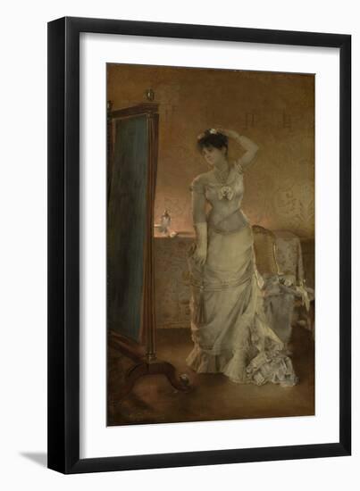 Winter, 1877 (Oil on Canvas)-Alfred Emile Stevens-Framed Giclee Print