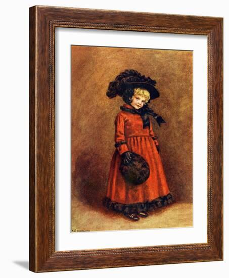 'Winter' 1892 by Kate Greenaway-Kate Greenaway-Framed Giclee Print