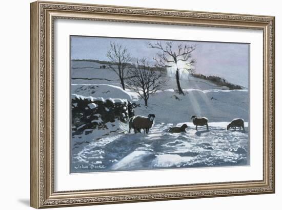 Winter Afternoon at Dentdale, 1991-John Cooke-Framed Giclee Print
