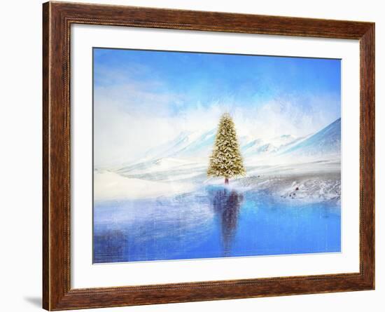 Winter And Christmas Tree-Ata Alishahi-Framed Giclee Print