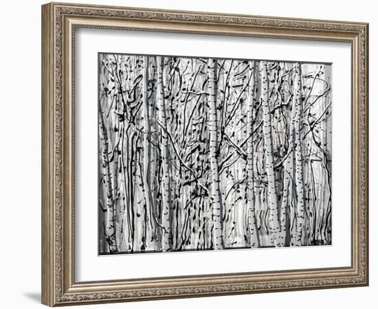 Winter Aspens-Roderick E. Stevens-Framed Giclee Print