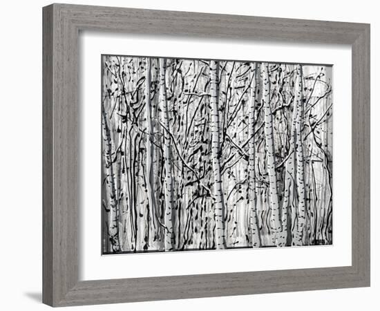 Winter Aspens-Roderick E. Stevens-Framed Giclee Print