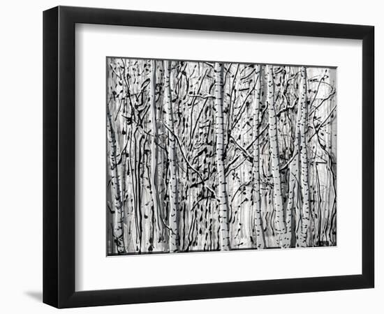 Winter Aspens-Roderick E. Stevens-Framed Giclee Print