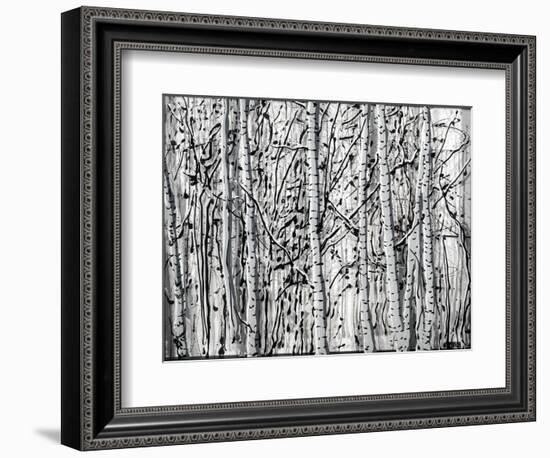 Winter Aspens-Roderick E. Stevens-Framed Giclee Print