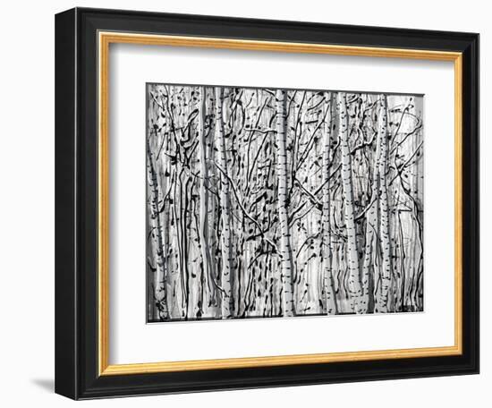 Winter Aspens-Roderick E. Stevens-Framed Giclee Print