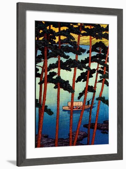 Winter at Arashiyama-Kawase Hasui-Framed Art Print