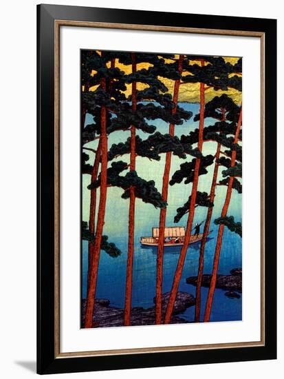 Winter at Arashiyama-Kawase Hasui-Framed Art Print