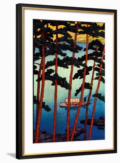 Winter at Arashiyama-Kawase Hasui-Framed Art Print