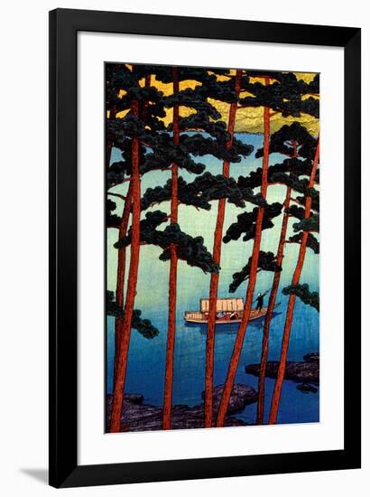 Winter at Arashiyama-Kawase Hasui-Framed Art Print