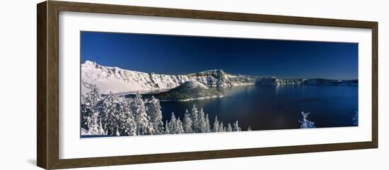 Winter at Crater Lake-Ike Leahy-Framed Photo