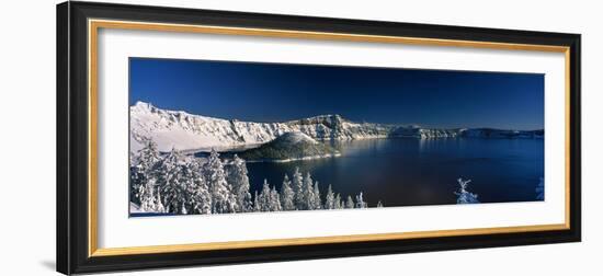 Winter at Crater Lake-Ike Leahy-Framed Photo