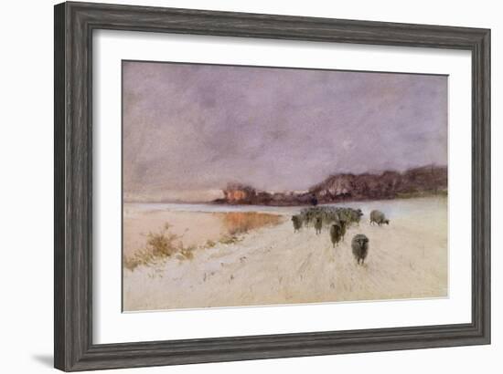 Winter at Loch Ard-Sir Alfred East-Framed Giclee Print