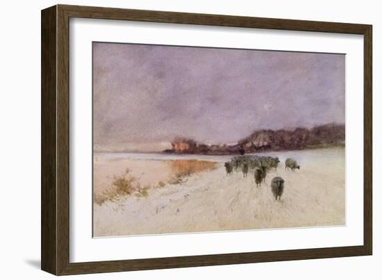 Winter at Loch Ard-Sir Alfred East-Framed Giclee Print