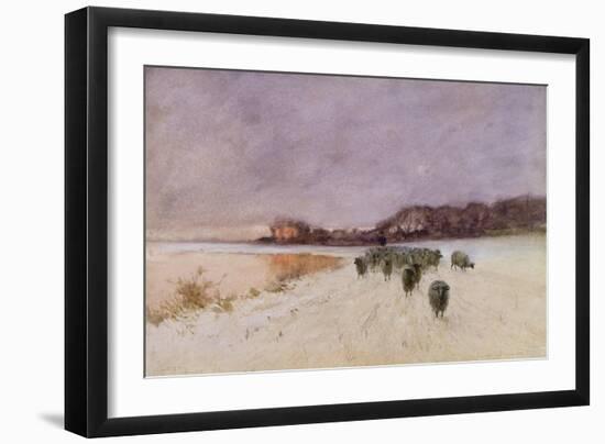 Winter at Loch Ard-Sir Alfred East-Framed Giclee Print