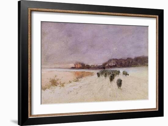 Winter at Loch Ard-Sir Alfred East-Framed Giclee Print