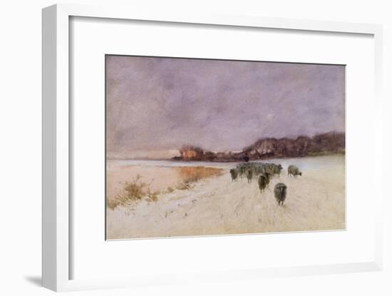 Winter at Loch Ard-Sir Alfred East-Framed Premium Giclee Print