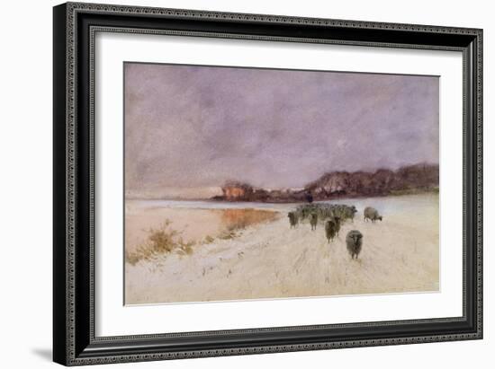 Winter at Loch Ard-Sir Alfred East-Framed Premium Giclee Print