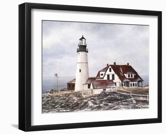 Winter At Portland Head-David Knowlton-Framed Giclee Print