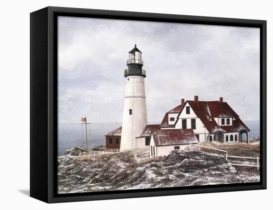 Winter At Portland Head-David Knowlton-Framed Premier Image Canvas