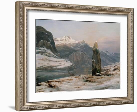 Winter at the Sognefjord-Johan Christian Clausen Dahl-Framed Giclee Print