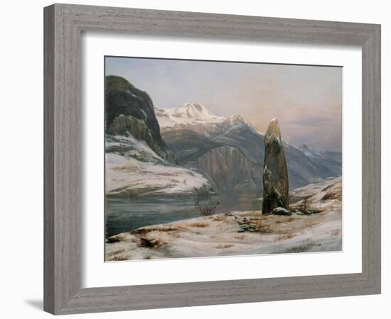 Winter at the Sognefjord-Johan Christian Clausen Dahl-Framed Giclee Print