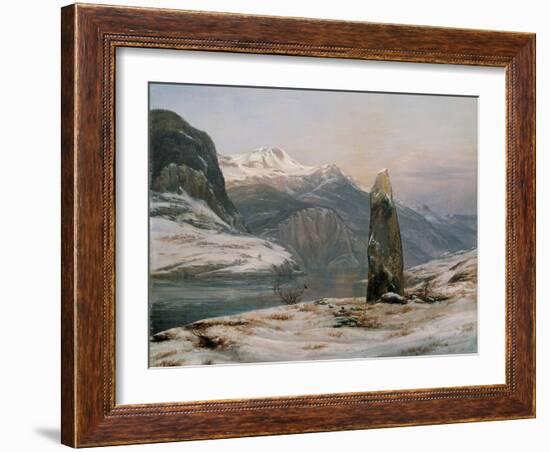 Winter at the Sognefjord-Johan Christian Clausen Dahl-Framed Giclee Print