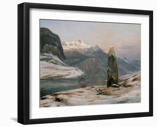 Winter at the Sognefjord-Johan Christian Clausen Dahl-Framed Giclee Print