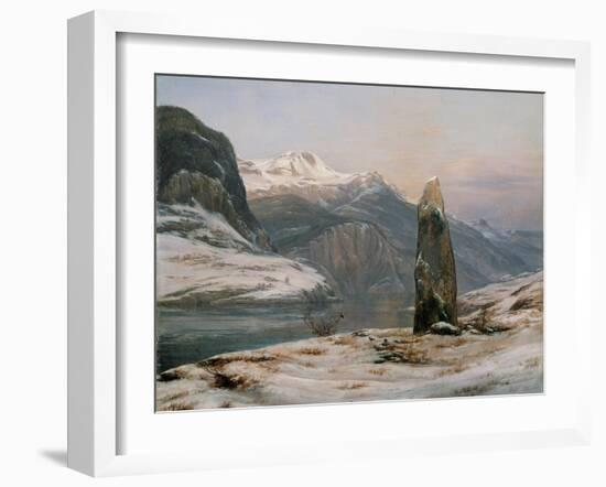 Winter at the Sognefjord-Johan Christian Clausen Dahl-Framed Giclee Print