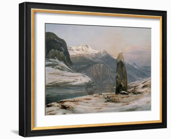 Winter at the Sognefjord-Johan Christian Clausen Dahl-Framed Giclee Print